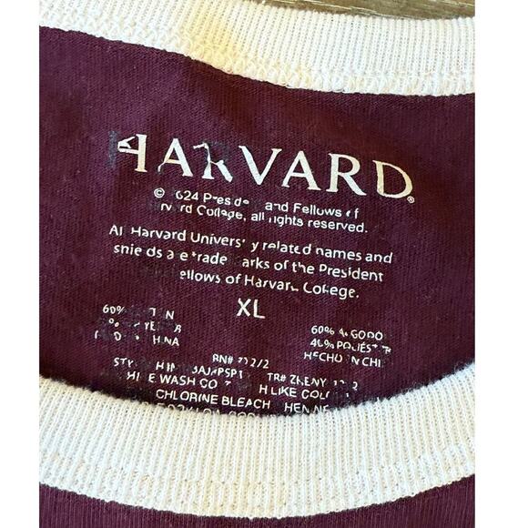 UNIVERSITY OF HARVARD Number Graphic Tee T-Shirt Women's size XL - Picture 5 of 7